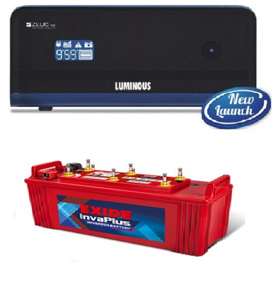 Buy LUMINOUS ZELIO +1100VA Pure Sine Wave Inverter & EXIDE INVAPLUS ...